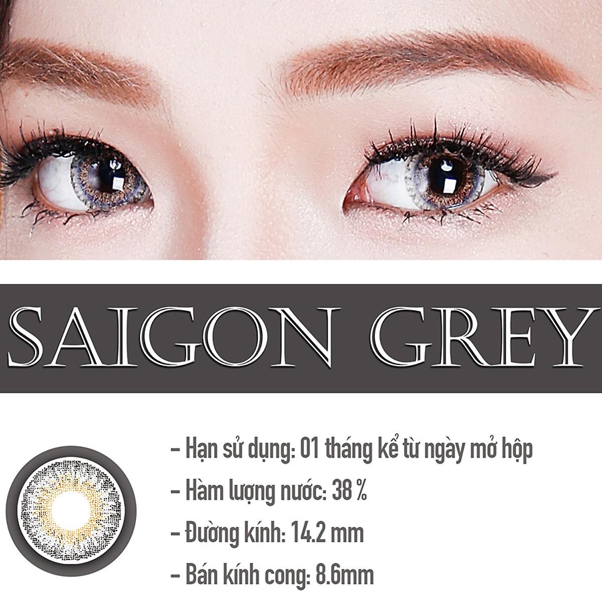 [Một miếng] Kính Áp Tròng Dùng 1 Tháng Eye Secret KM1T - Saigon Grey (2.75 Độ)