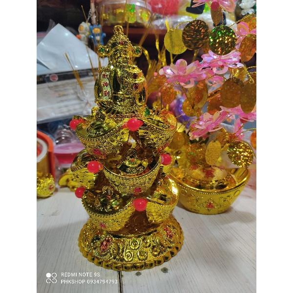 Tháp thỏi vàng kim nguyên bảo Thần Tài 20cm