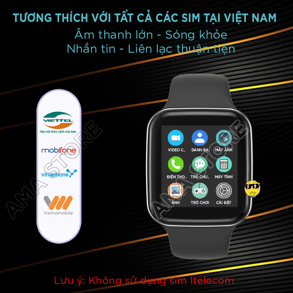 Đồng hồ Thông minh Cho Trẻ em, Học sinh, Sinh viên Định vị Wifi gọi Điện thoại, Video call AMA Watch C90 Hàng nhập khẩu