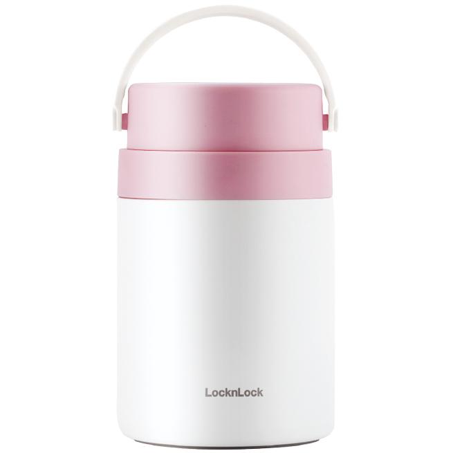 Hộp giữ nhiệt đựng thức ăn có tay cầm Handle Food Jar LocknLock 700ml LHC8042PIK - Màu