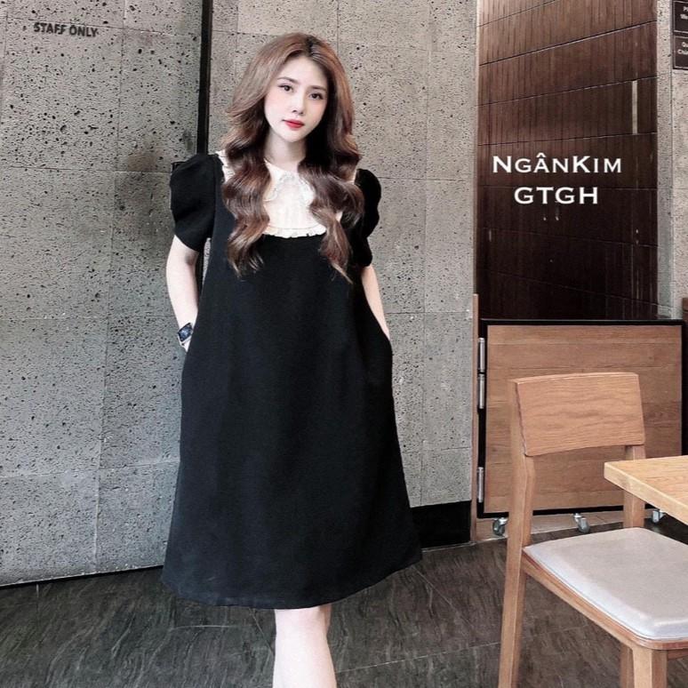 Váy bầu cao cấp chất đũi Hàn siêu mát, thiết kế sang chảnh, dáng rộng cho mẹ bầu, Free size 43~68kg
