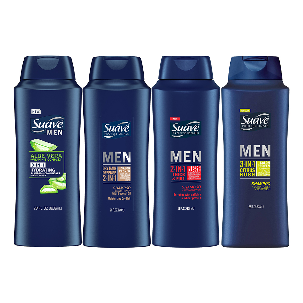 Dầu Gội – Xả - Sữa Tắm SUAVE For Men 3 Trong 1 808ml USA