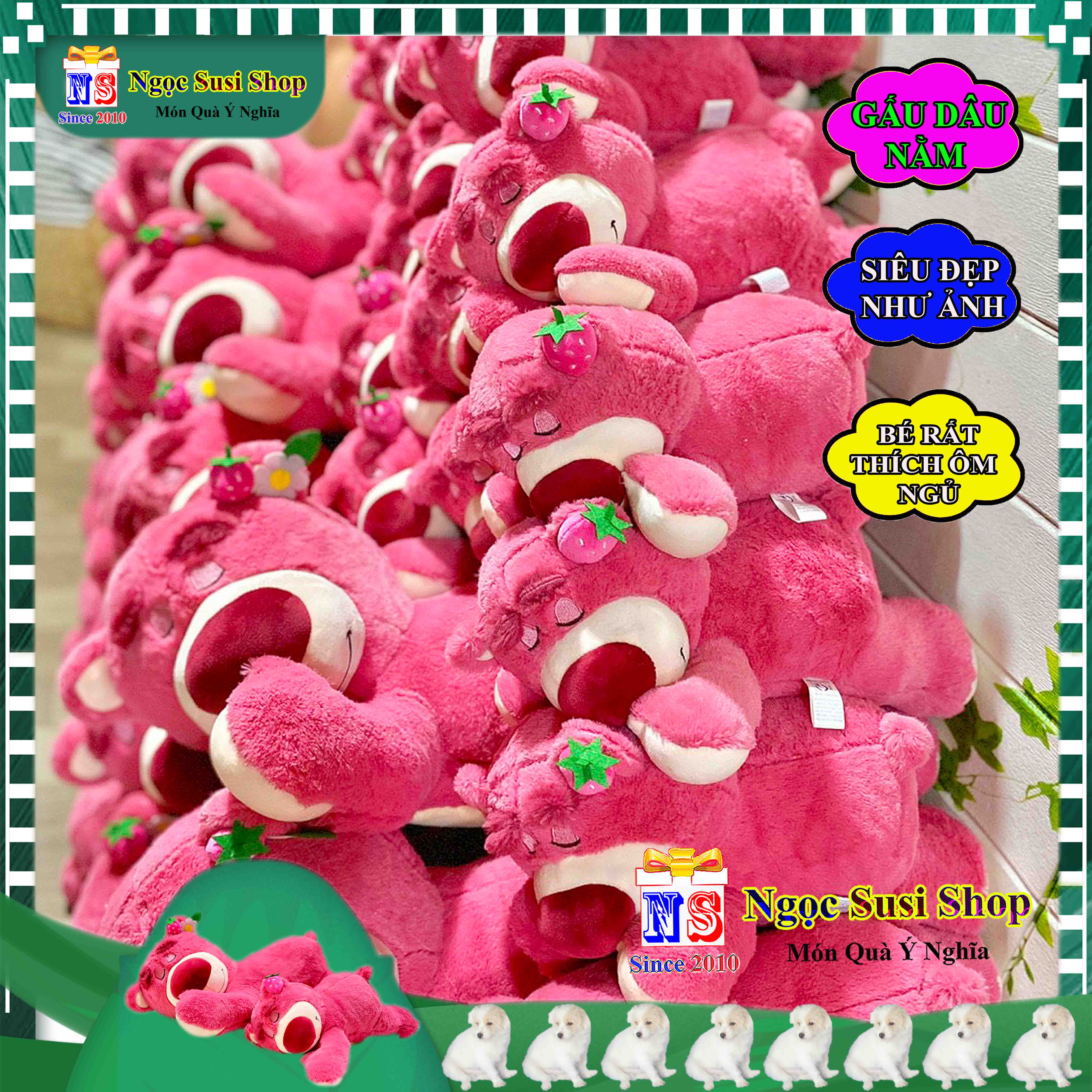 THÚ NHỒI BÔNG GẤU DÂU NẰM HỒNG CHO BÉ CẦM CHƠI ÔM NGỦ SIÊU DỄ THƯƠNG - GẤU BÔNG GẤU DÂU HÀNG CHUẨN CÓ CR