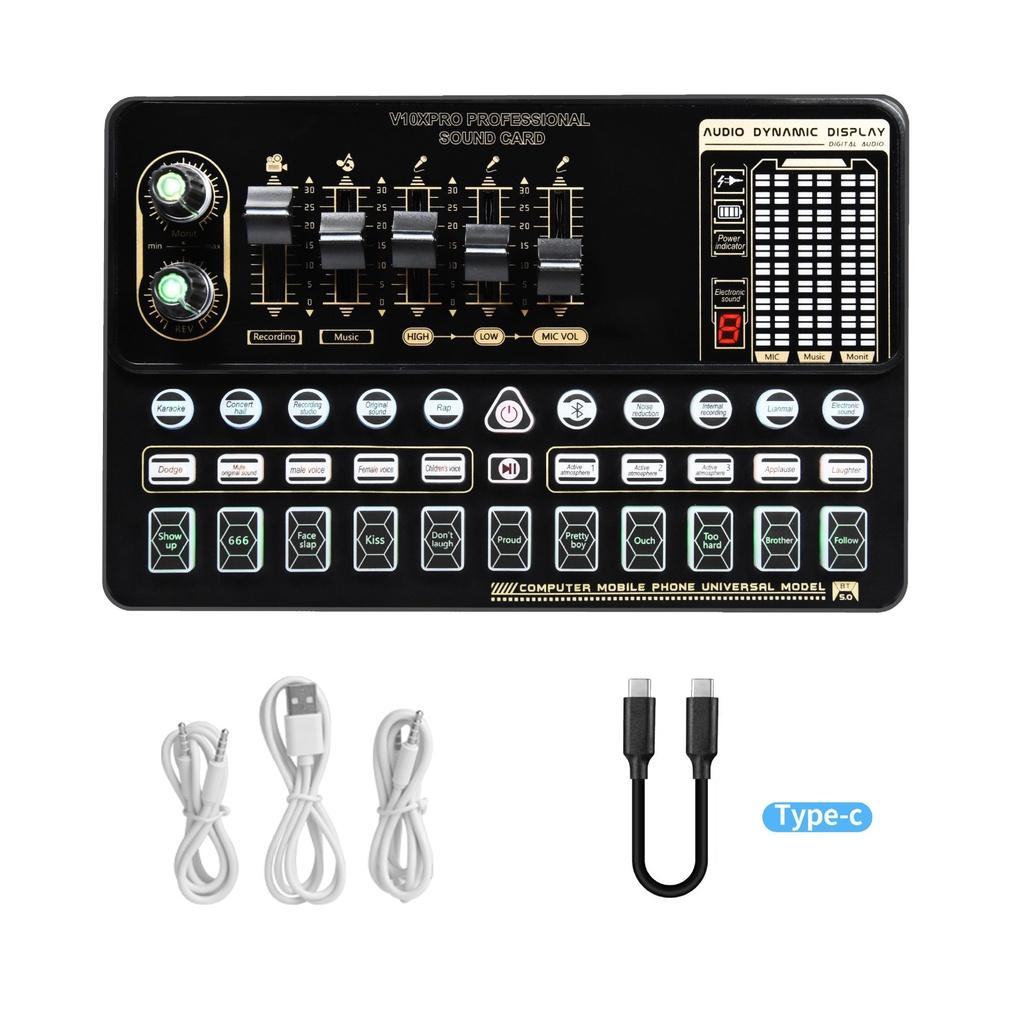 Bộ điều chỉnh âm thanh chuyên nghiệp hỗ trợ LiveStream Streamer Karaoke AUDIO Soundcard Pro