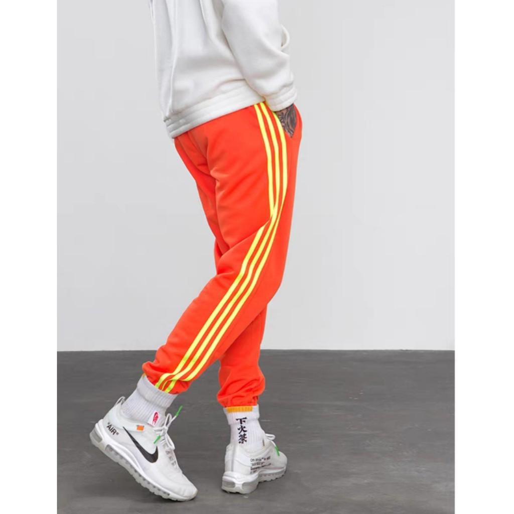 Quần jogger cam sọc neon - ẢNH THẬT