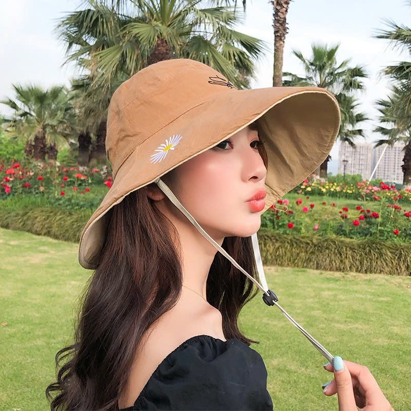 Mũ Chống Nắng Vải Dù Dễ Thương Chất Liệu Bền Đẹp, Thời Trang NÓN CHỐNG NẮNG NỮ