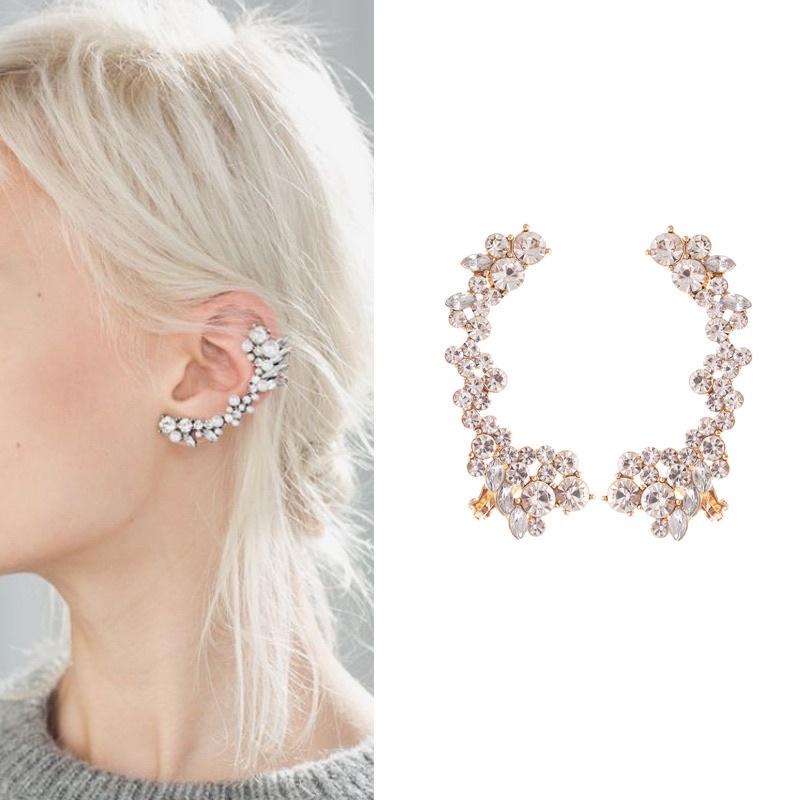 Hoa tai đính đá gài nhiều mẫu cá tính - Bông tai đá phong cách âu mỹ - Arora Boutique