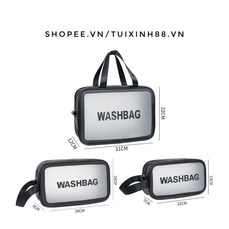 Hình ảnh Túi Đựng Mỹ Phẩm, Đồ Trang Điểm Đi Du Lịch Washbag Trong Suốt Chống Thấm Nước Tiện Lợi