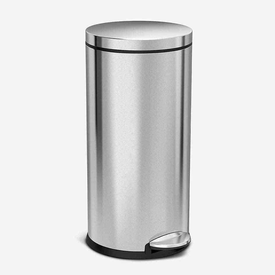 Thùng rác 30L SimpleHuman trụ tròn Hàng chính hãng