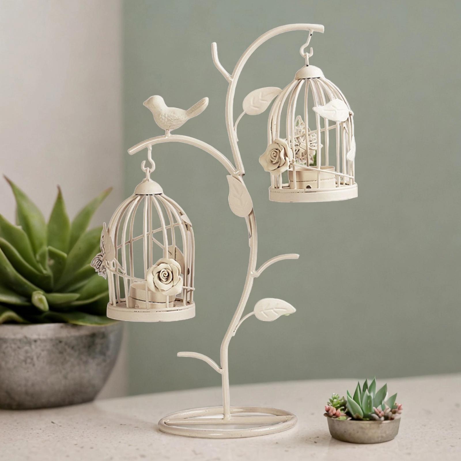 Birdcage Candle Holder Candlestick Holder Decorative Bird Cage Candle Stand Lantern Stand for Table Centerpiece Home Holidays Cafe Fireplace