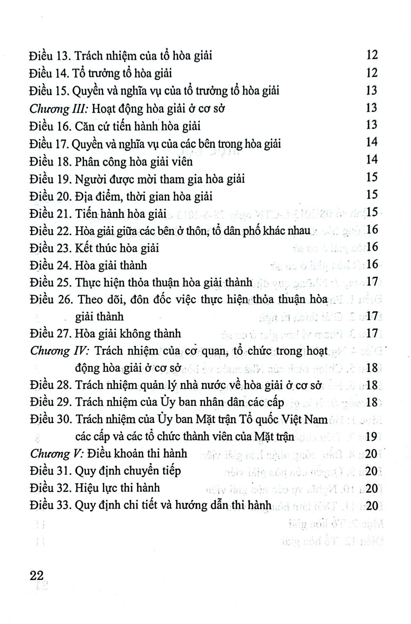 Luật hòa giải ở cơ sở