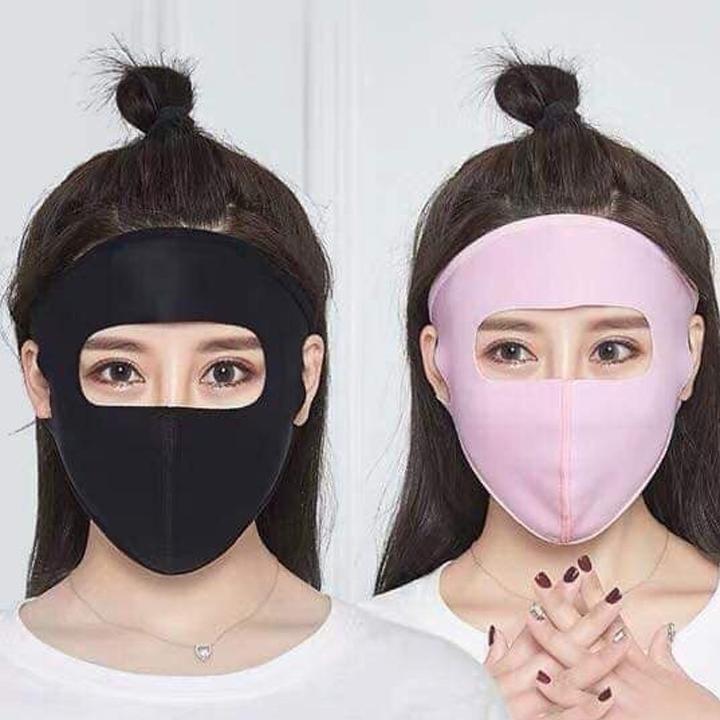 Combo Khẩu trang Ninja kèm Kính Nữ che kín toàn bộ mặt siêu chống khuẩn bụi, chống nắng