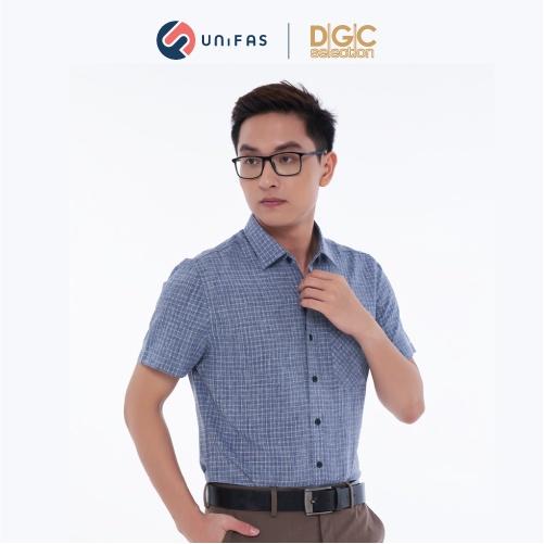 Áo sơ mi nam công sở ngắn tay DGC chất vải vỏ hàu kháng khuẩn, ngăn mùi, chống tia UV SASNCB13M