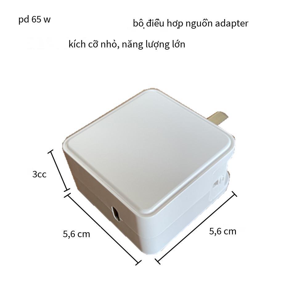 Bộ sạc 65W khuyến mại pd gallium nitride Chứng nhận PSE theo quy định của Nhật Bản và Mỹ bộ đổi nguồn máy tính xách tay fcc màu đen gấp ETL