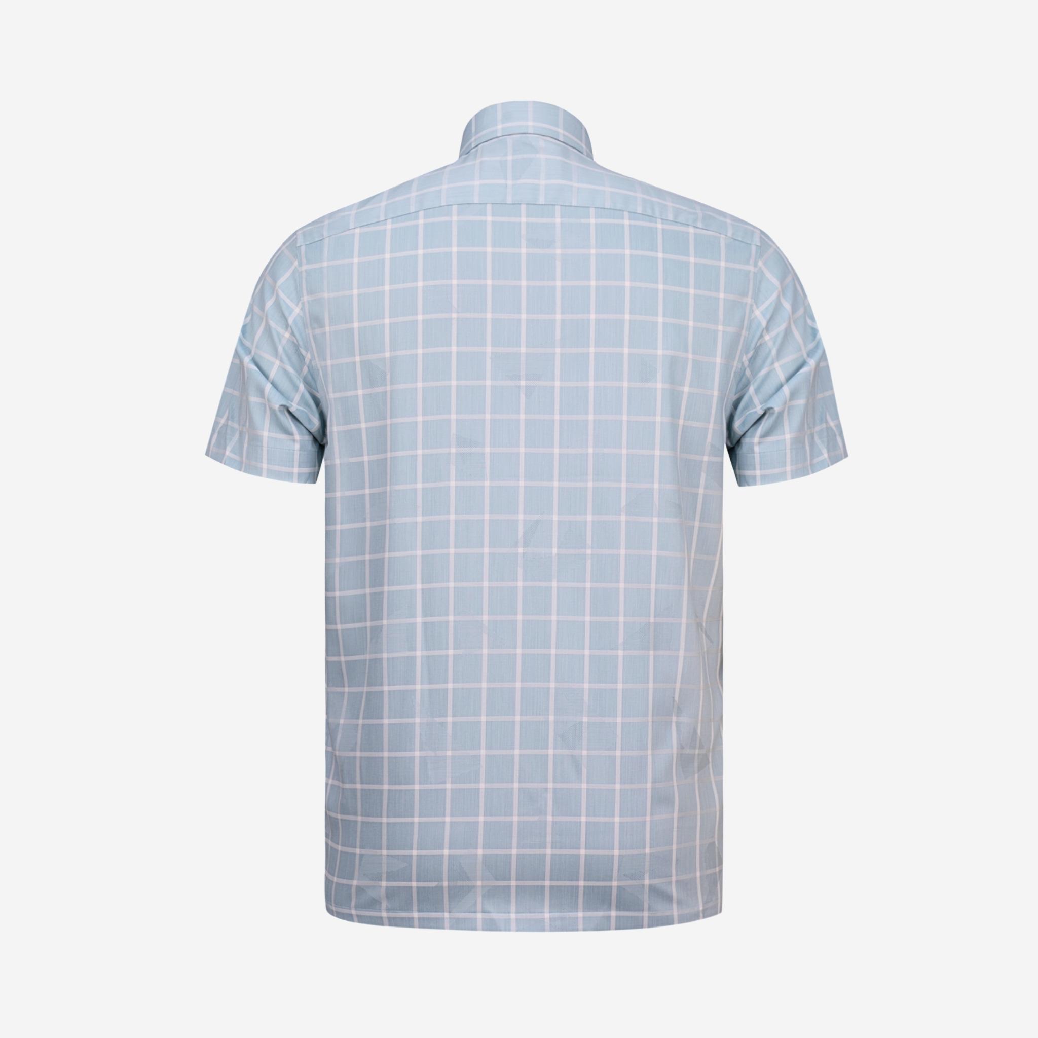 Áo sơ mi nam KHATOCO Tailor Fit ngắn tay A1MN538T2-CNCR734-2703-N