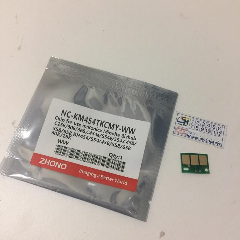 Chíp mực máy photocopy Konica minolta bizhub C224 C284 C364 C454e C554 C554e - CKMY - Màu Đen/xanh/đỏ/vàng