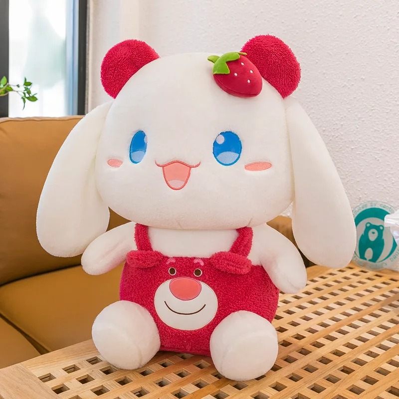 Thú nhồi bông Melody mặt yếm dâu siêu đáng yêu - Size từ 22cm đến 80cm - Quà tặng gấu bông Cinnamoroll hoạt hình cho bé
