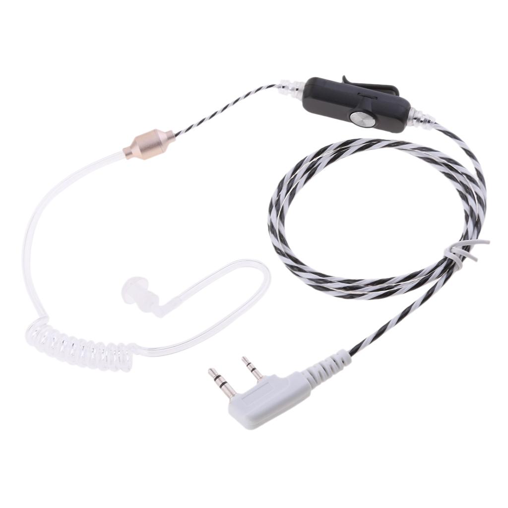 Air Tube Headset Earpiece Earphone Mic 2Pin for Baofeng Walkie Talkie Radio