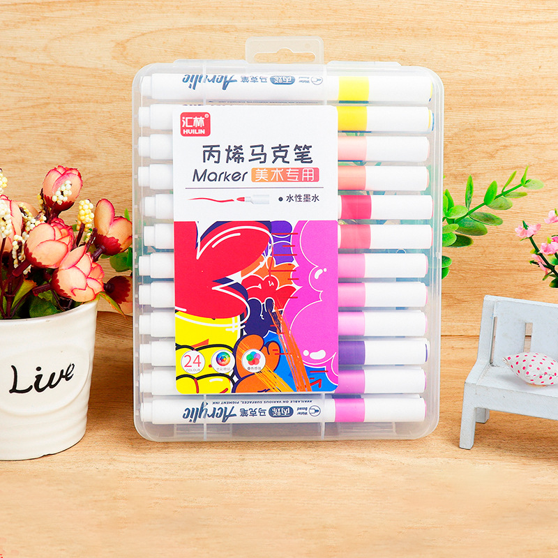 Bút  dạ màu Acrylic Marker tô vẽ trên nhiều chất liệu phiên bản nghệ thuật (1BDMA061)