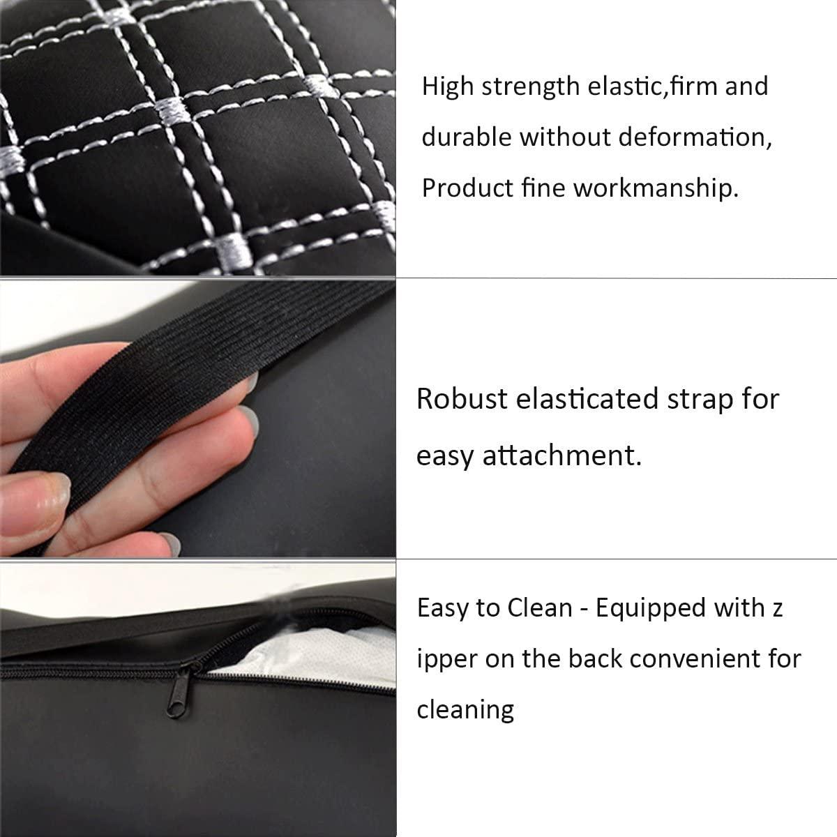 Gối ghế ngồi trên ghế ngồi, 2 miếng PU Leather Car Gối cổ, đầu gối cho ghế ngồi ô tô, đầu có thể thư giãn đầu gối thoải mái