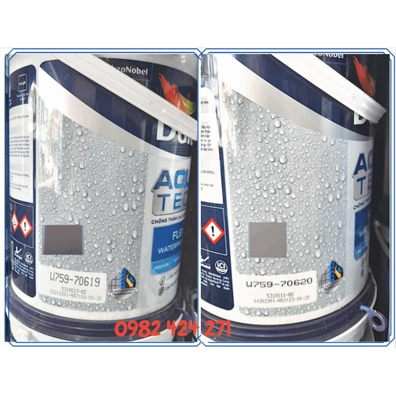 Chất chống thấm Tường ngoài trời Aquatech Flex Waterproofing W759 Không cần pha xi măng -Xám nhạt/đậm Lon 6kg