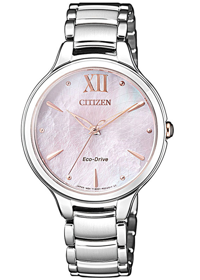 Đồng Hồ Nữ Citizen Dây Thép Không Gỉ EM0558-81Y - Mặt Xà Cừ (Sapphire)