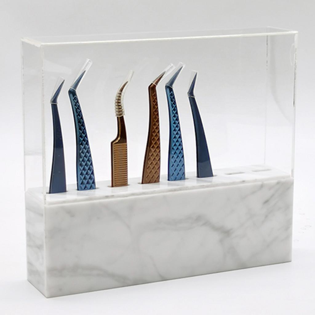 Grafting Tweezers Acrylic Display Stand Holder Organizer White