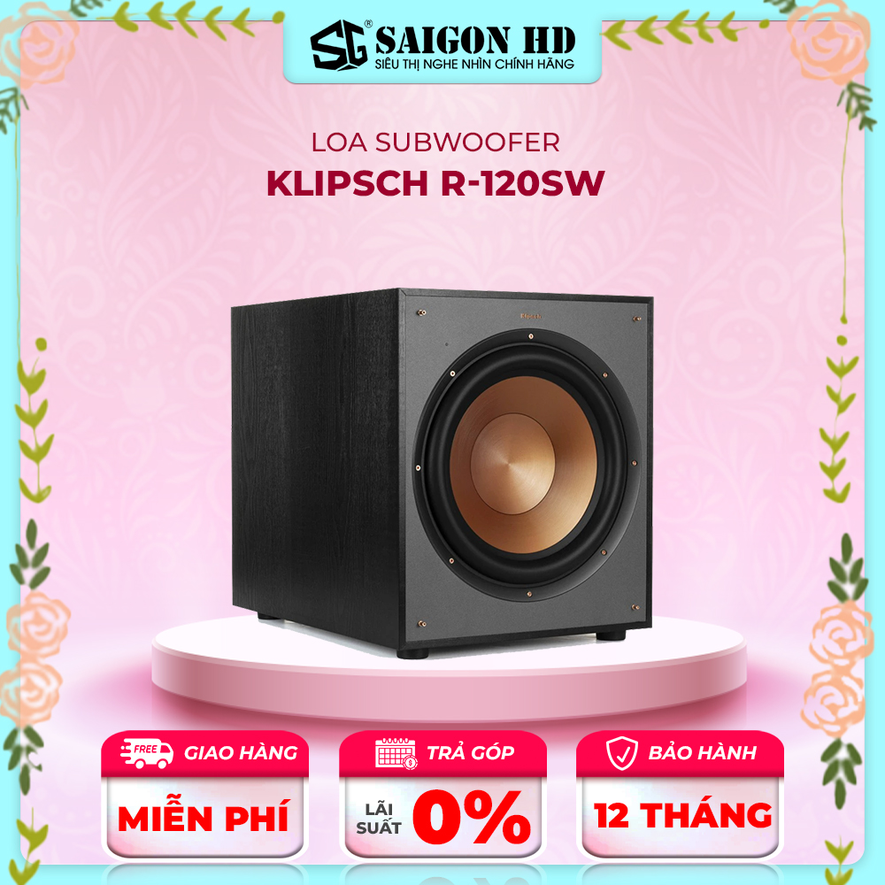 Loa Subwoofer Klipsch R-120SW BLK/GNM (400W) - Hàng Chính Hãng