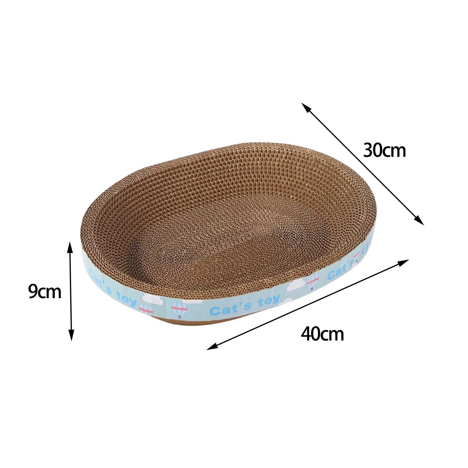 Oval Corrugated Scratch Pad Scratching Lounge Bed Cat Scratcher Cardboard for Play