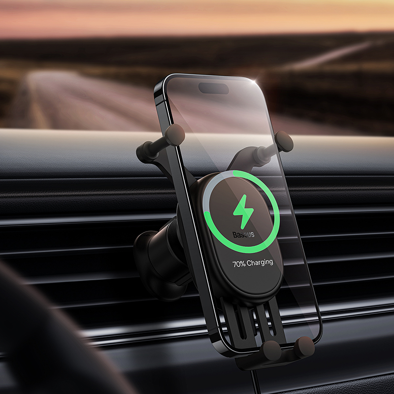 Đế Giữ Điện Thoại Baseus Stable Gravitational Wireless Charging Car Mount Pro 15W
