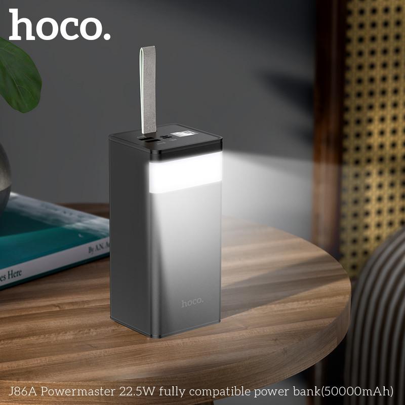 Sạc dự phòng nhanh 40.000, 50.000, 60.000 mAh Hoco J86/J86A/J86B 22.5W có đèn LED hàng chính hãng - 50000