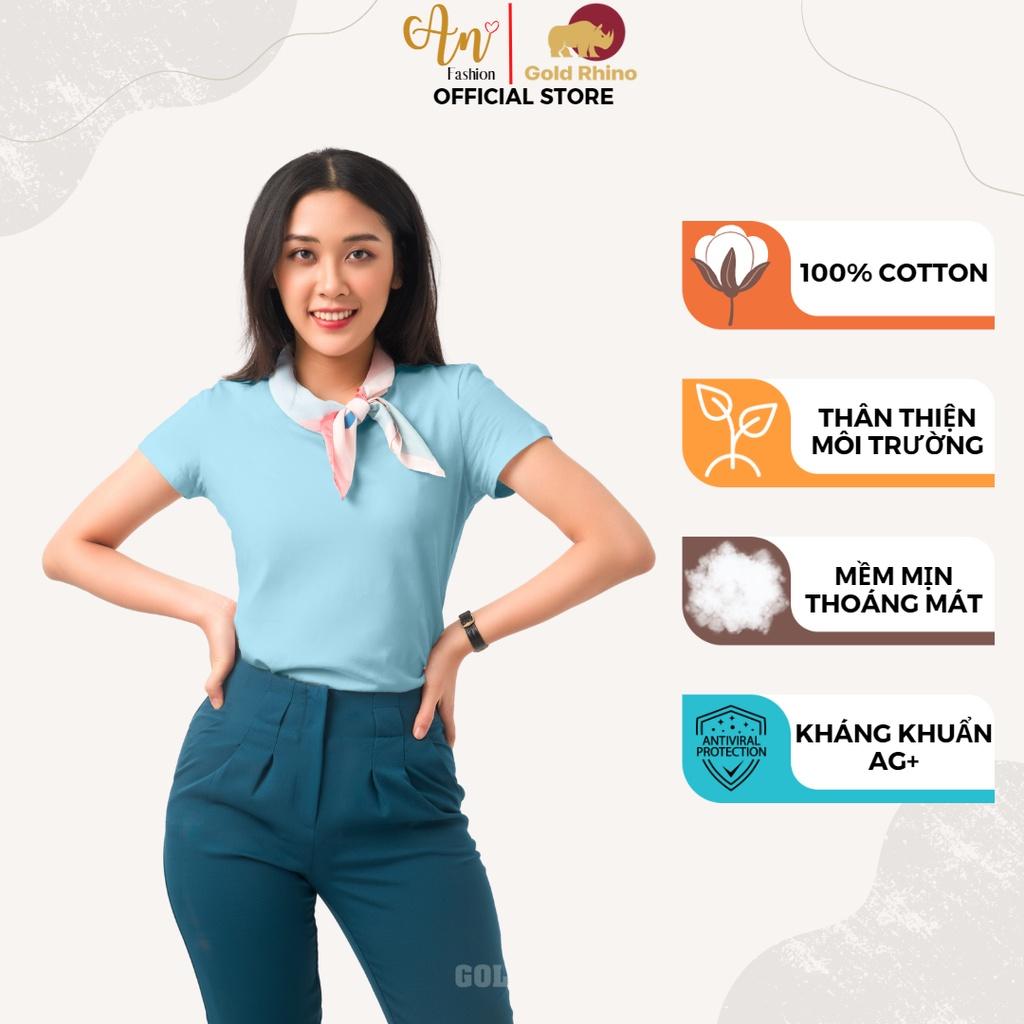 Cổ Tròn NGỌC - Áo Thun Nữ 100% Cotton Cao Cấp, thoáng mát, kháng khuẩn Ag