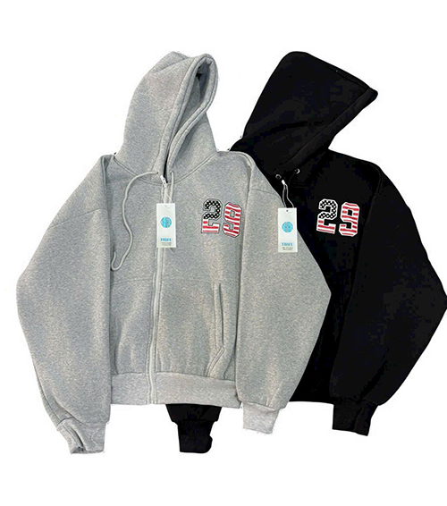 Áo Khoác Nỉ Bông In Số 29 Cờ Chất Thun Nỉ Xuất Khẩu Dày Mịn, Nón Rộng 2 Lớp, Logo In Nổi Thời Trang