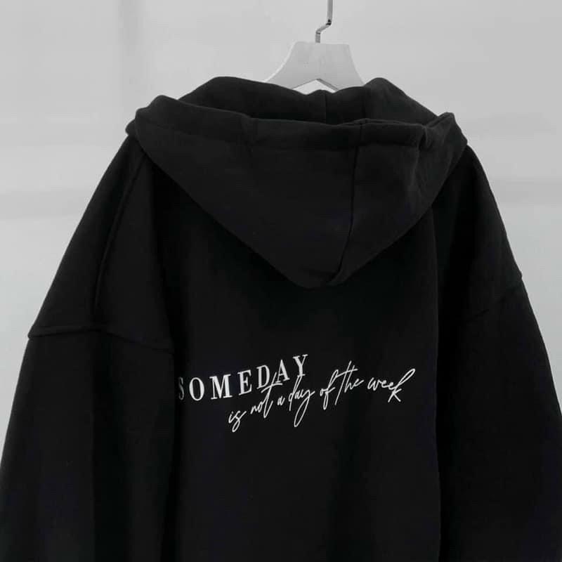 Áo khoác nỉ lót bông Sunday unisex full zip Áo Khoác Nỉ Lót Bông Dây Kéo form rộng ullzang Unisex