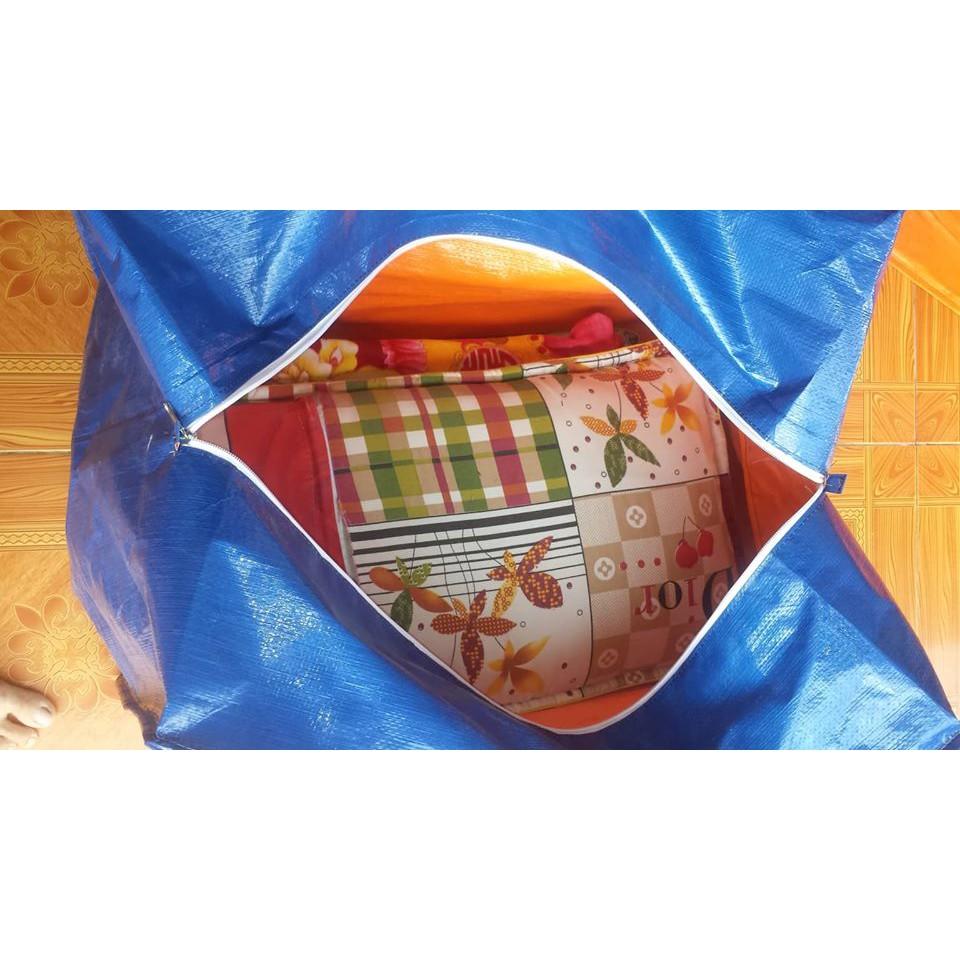 Túi bạt túi dứa xanh cam - Bạt Đẹp Tú Phương - size nhỡ