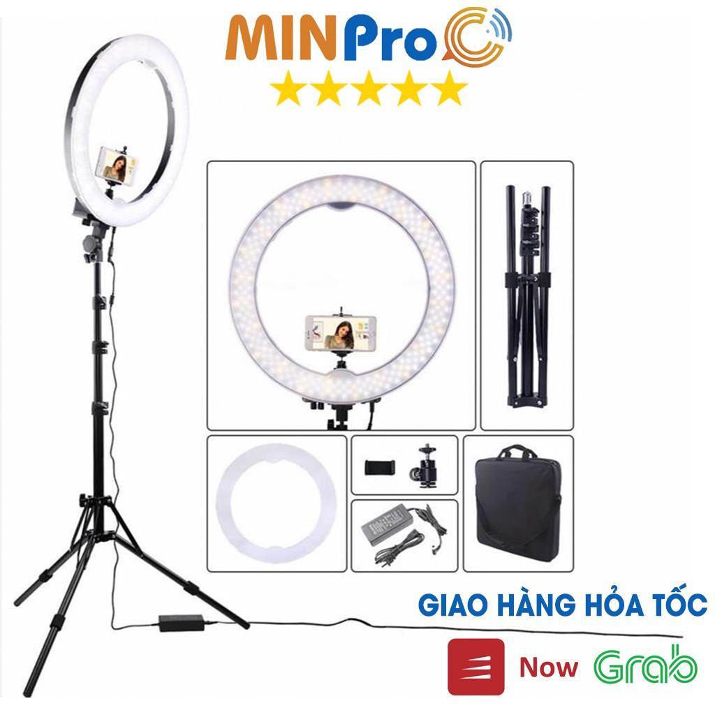 Đèn livestream size 54cm và chân 2m1,chụp ảnh make up trang điểm MINPRO