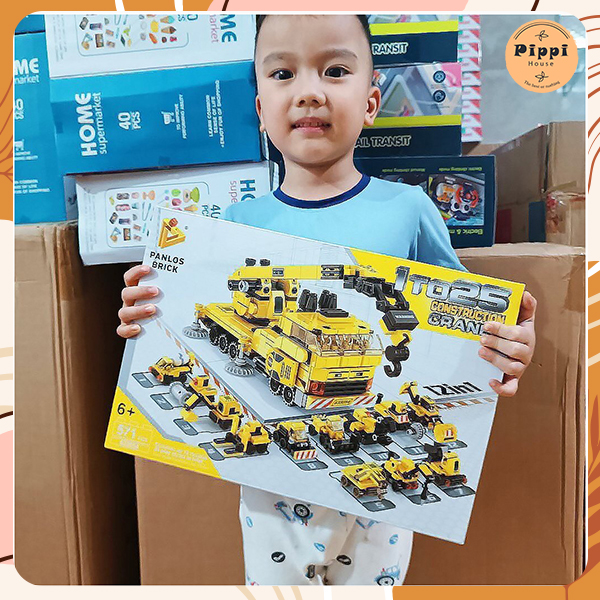 Bộ ghép hình xe công trình 12 in 1