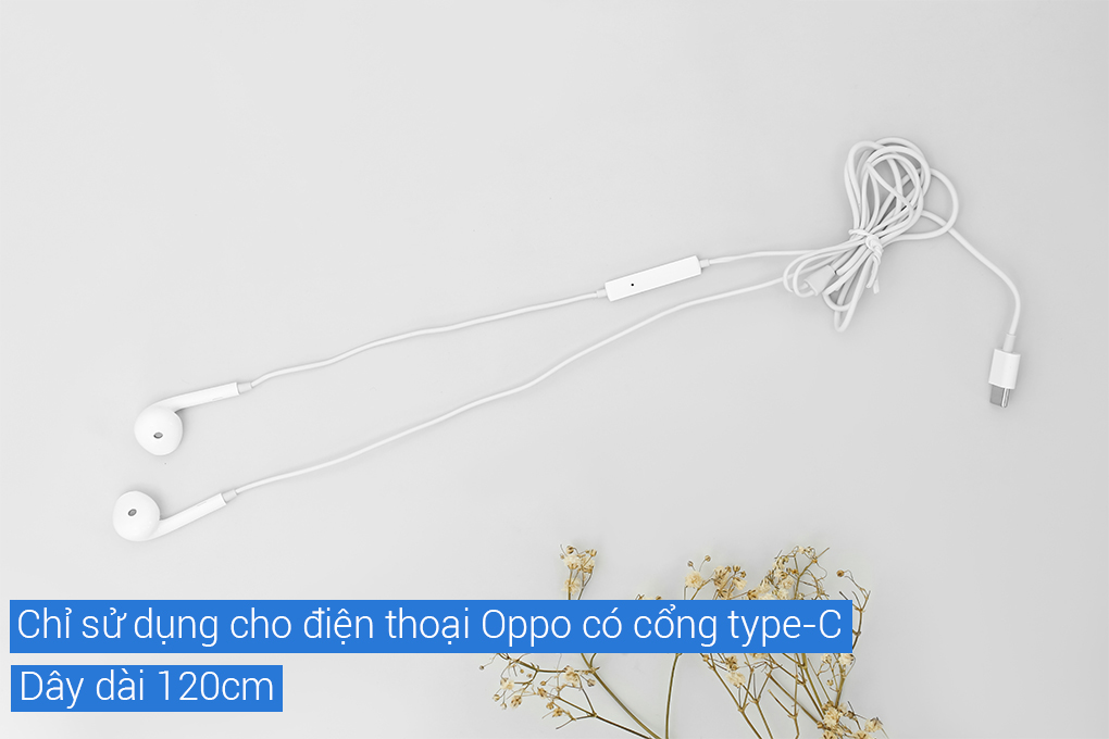 Tai nghe Có Dây EP Type C OPPO MH135-3 ( Dùng cho điện thoại Oppo cổng Type C ) - Hàng Chính Hãng