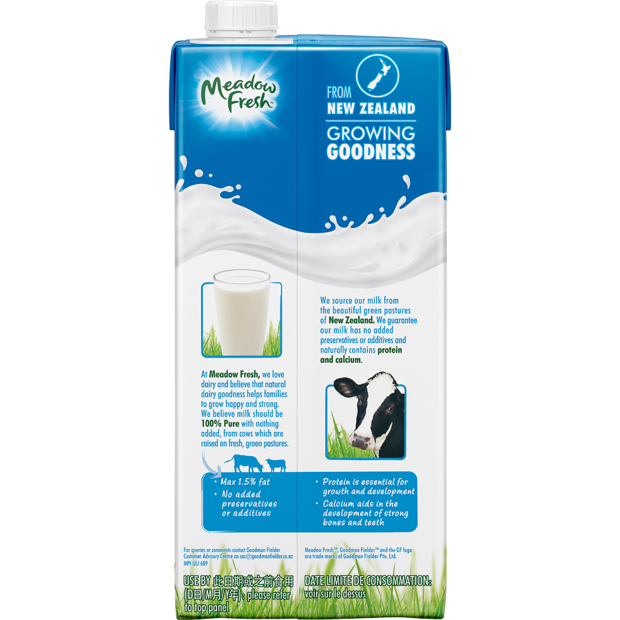 Thùng 12 hộp Sữa tươi tiệt trùng ít béo Meadow Fresh 1L