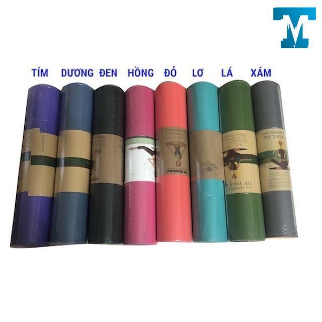 Thảm Tập Yoga TPE Cao Cấp 2 Lớp Dày 6Mm Mềm Mịn Chắc Chắn -