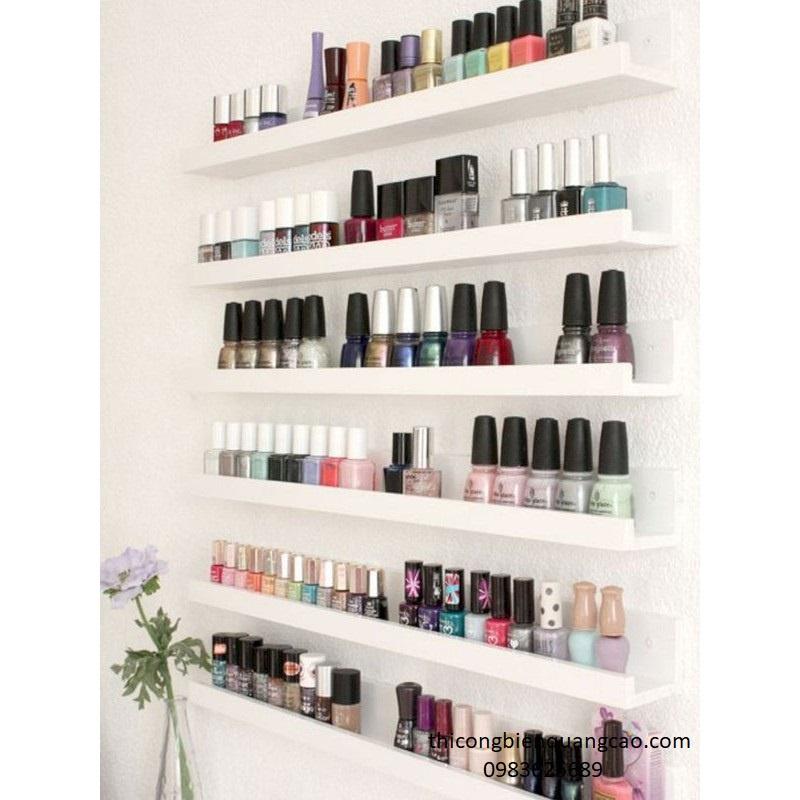 Sét 3 kệ nail rời thiết kế máng chữ U để sơn kiểu hiện đại - đẹp long lanh