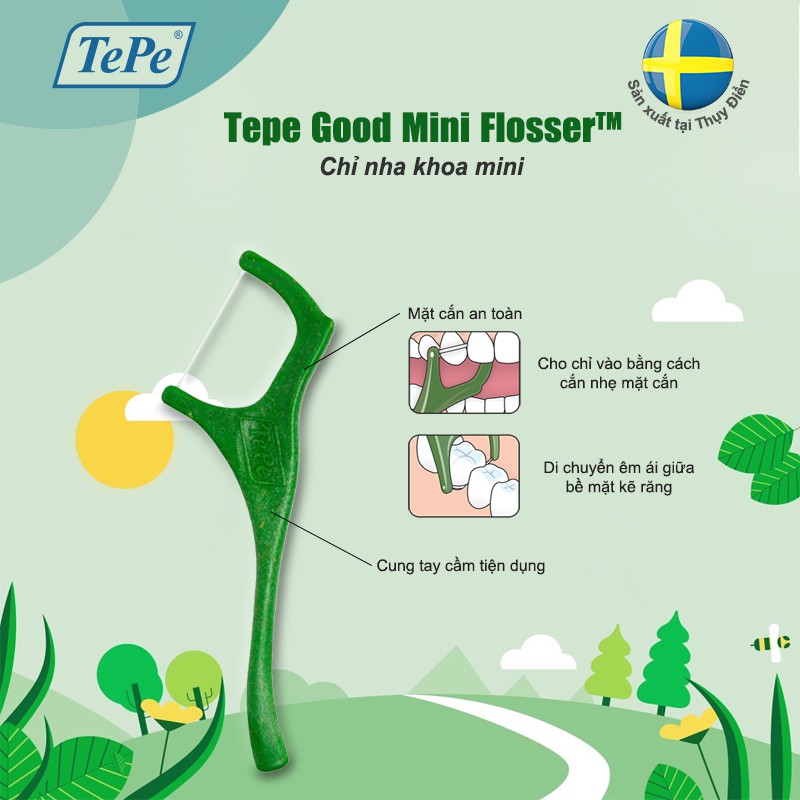 Hình ảnh Chỉ nha khoa mini Tepe Mini Flosser (36 Cái)