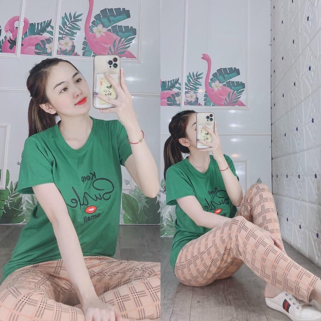SET BỘ THUN NỮ QUẦN DÀI SIÊU XINH,HỌA TIẾT ÁO VÔ CÙNG XINH XẮN THỜI TRANG VINA 1HIT FASHION