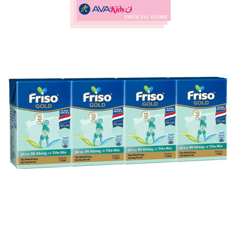 Thùng 48 hộp sữa pha sẵn Friso Gold hương vani 110 ml (từ 1 tuổi)