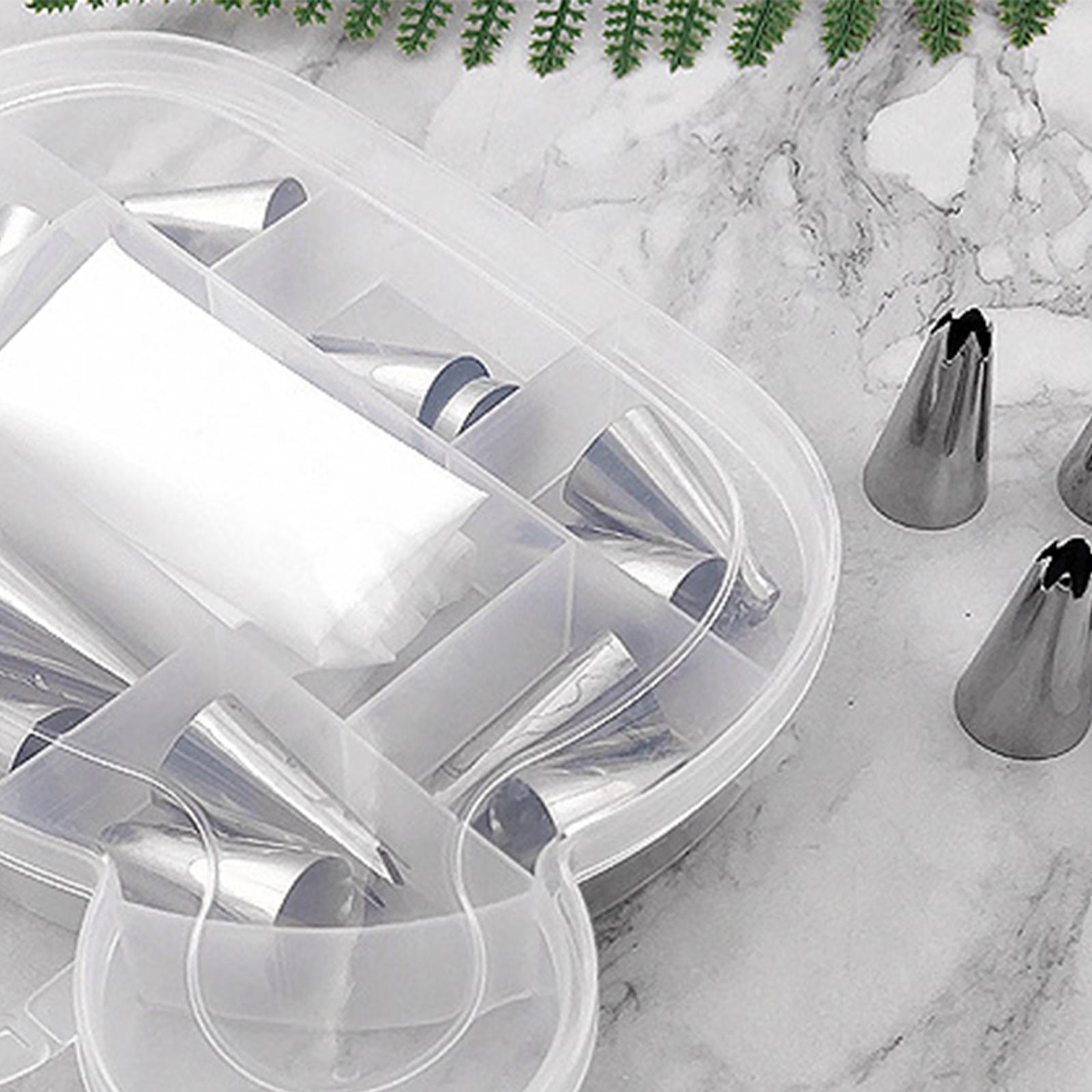 Bộ 22 Món Dụng Cụ Trang Trí Bánh Gồm Đui Bắt Bông Kem Bằng Thép Không Gỉ, túi đựng kem