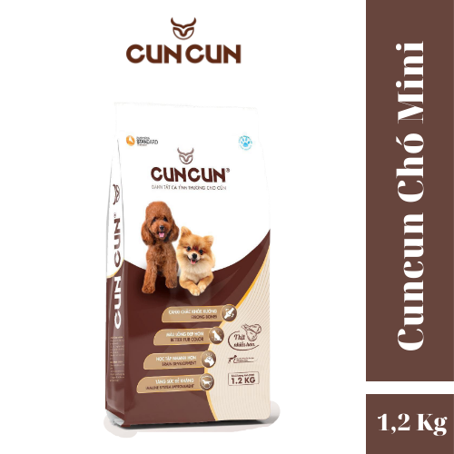 Thức ăn cho chó Cuncun DOG PLUS++ (Hạt chó mini gói 1,2kg)