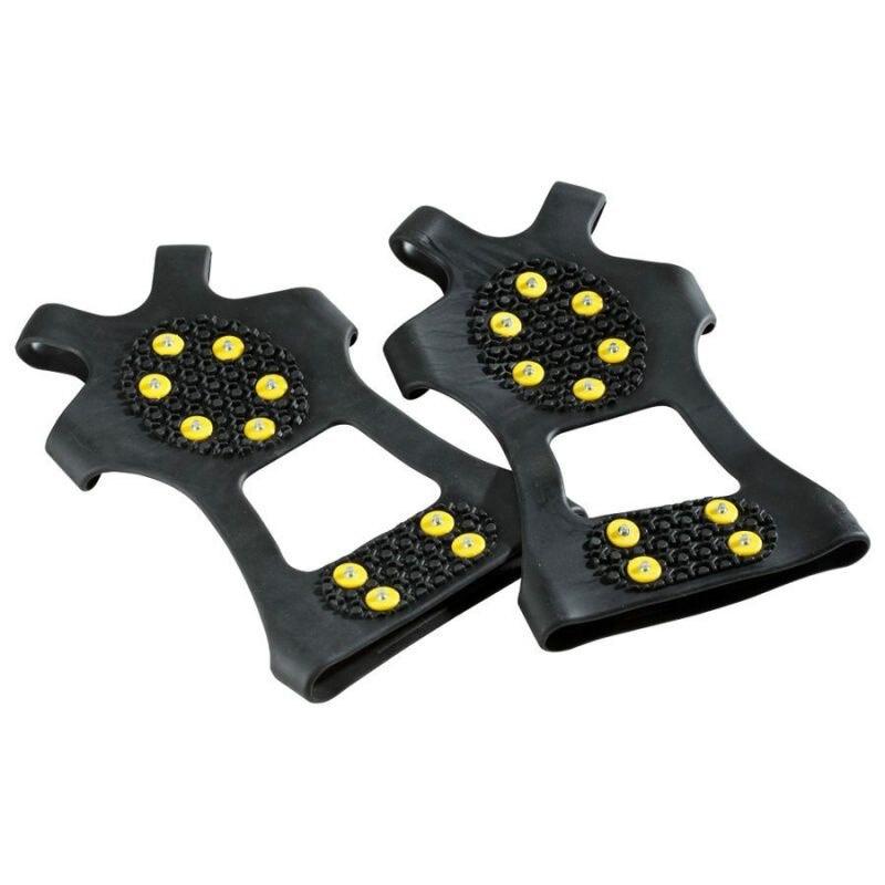 1 Pair 10 Studs Anti-Skid Ice Gripper Spike Winter Climbing Anti-Slip Snow Spikes Grips Cleats Over Shoes Covers