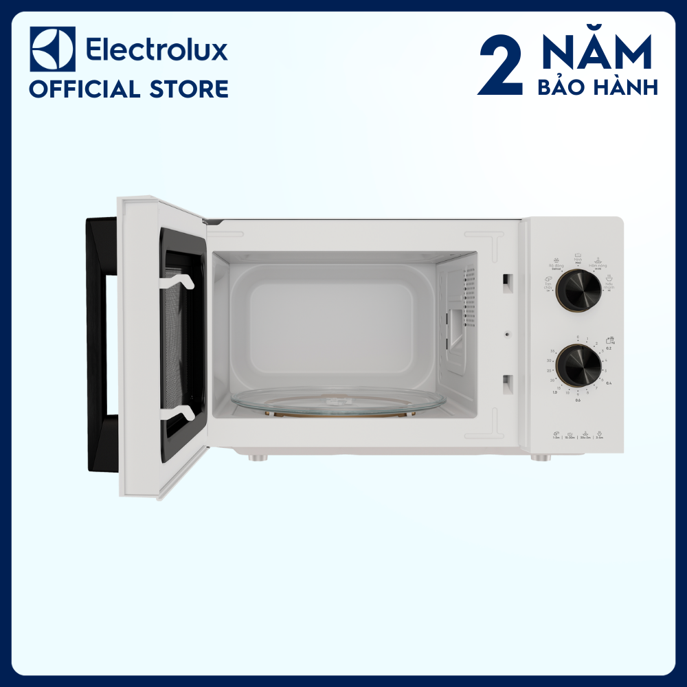 Lò vi sóng để bàn Electrolux UltimateTaste 300 20L - EMM20K22W - Chương trình cài sẵn tiện lợi, công suất lớn, hâm nóng nhanh hơn [Hàng chính hãng]