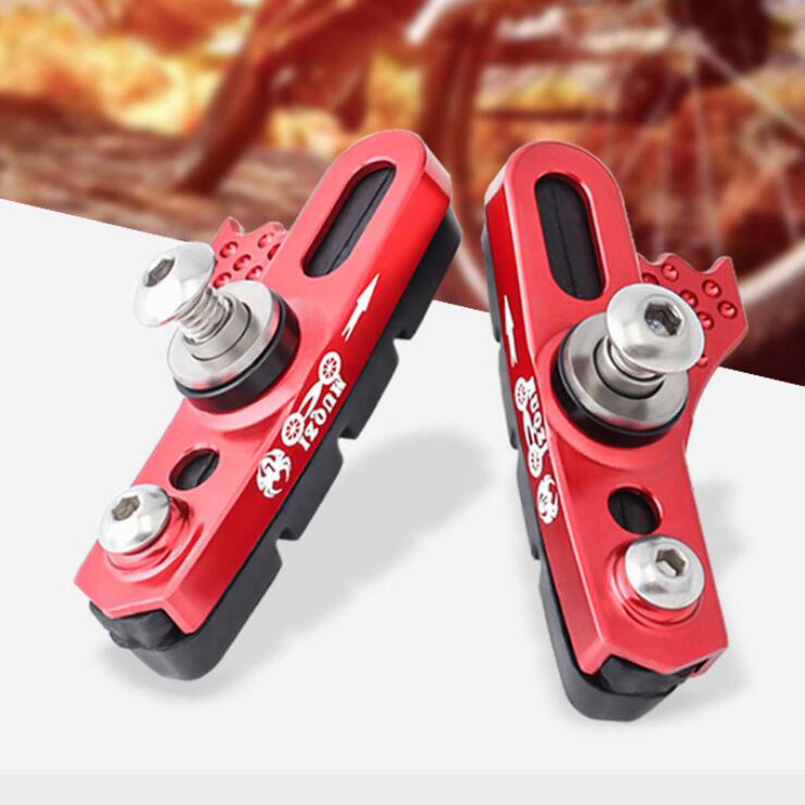 2x 1 Pair Bike Brake Blocks Brake Pads Lightweight for Mountain Folding