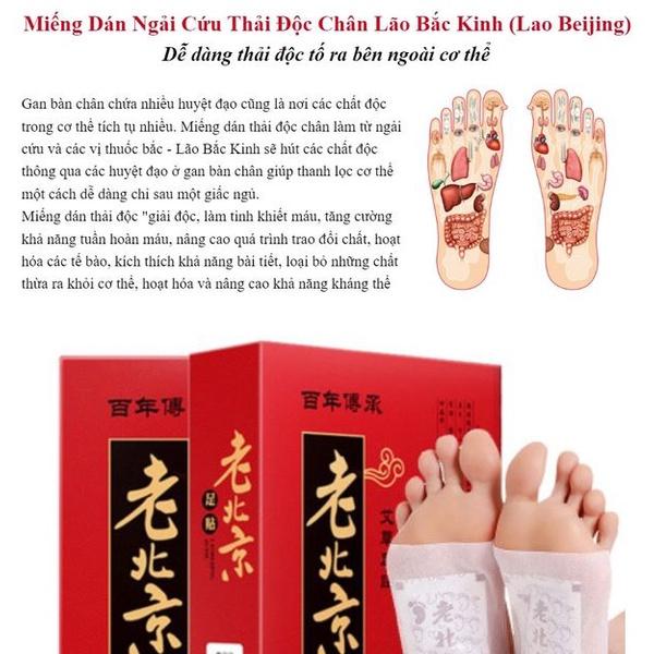 50 Miếng Dán Ngải Cứu Thải Độc Chân Lão Bắc Kinh